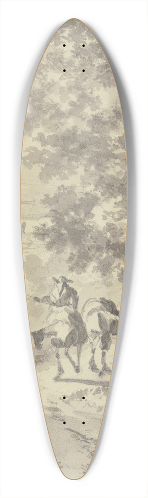 Jan Asselijn - Landschaft mit Maultiertreibern 39.3 inch art pintail longboard deck