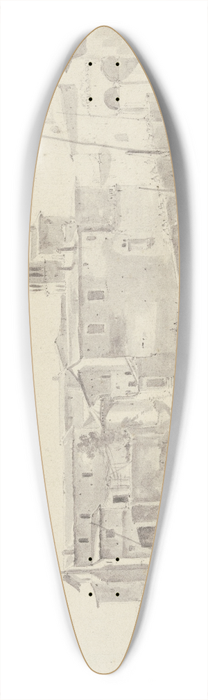 Jan Asselijn - `t tolhuijs aen den tiber 39.3 inch art pintail longboard deck Jan Asselijn - `t tolhuijs aen den tiber 39.3 inch art pintail longboard deck