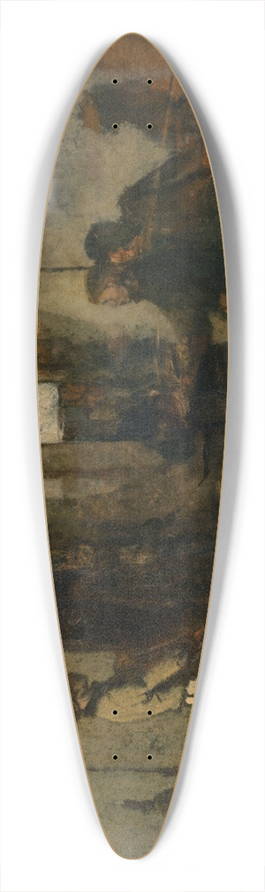 Jan August Hendrik Leys - The Guard 39.3 inch art pintail longboard deck Jan August Hendrik Leys - The Guard 39.3 inch art pintail longboard deck