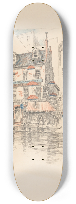 Charles Frederick William Mielatz - Old house, Broadway at Great Jones Street 8.25 inch art skate deck
