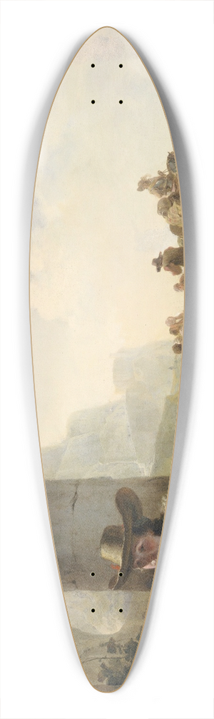 Jan Baptist Weenix - Italian Peasants among Ruins 39.3 inch art pintail longboard deck