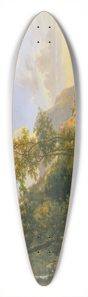 Jan Both - Italian Coast Scene 39.3 inch art pintail longboard deck