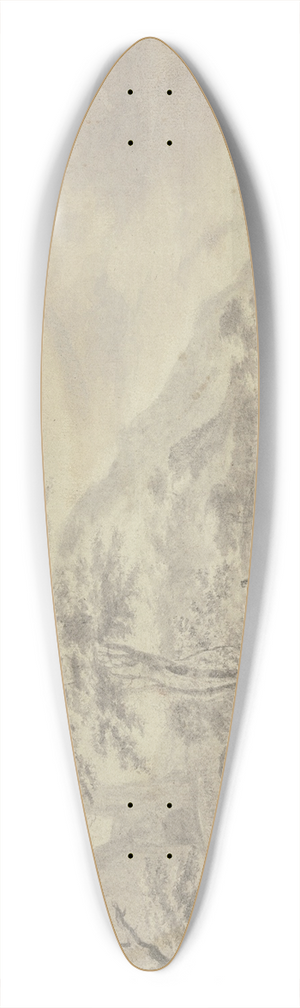 Jan Both - River landscape with figures 39.3 inch art pintail longboard deck