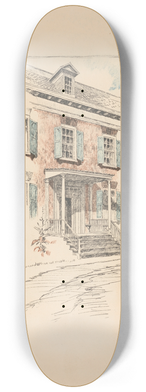 Charles Frederick William Mielatz - Van Cortlandt manor house 8.25 inch art skate deck