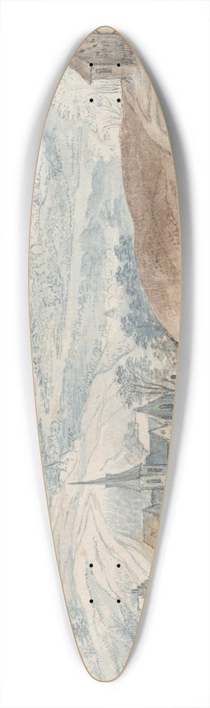 Jan Brueghel The Elder - Landscape with Village near Crossroads and DistantView 39.3 inch art pintail longboard deck