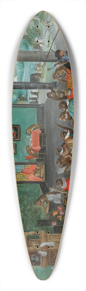 Jan Brueghel the Younger - An Allegory of Tulipomania 39.3 inch art pintail longboard deck