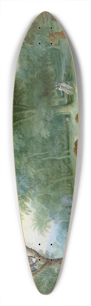 Jan Brueghel the Younger - Paradise with the Fall of Man 39.3 inch art pintail longboard deck