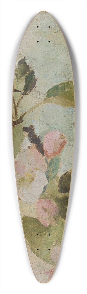 Jan Cigliski - Apple blossoms 39.3 inch art pintail longboard deck