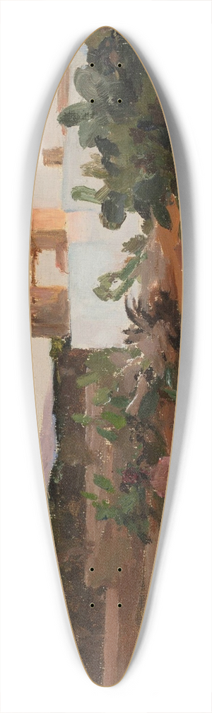 Jan Cigliski - Beirut  Evening. From the journey to Palestine 39.3 inch art pintail longboard deck