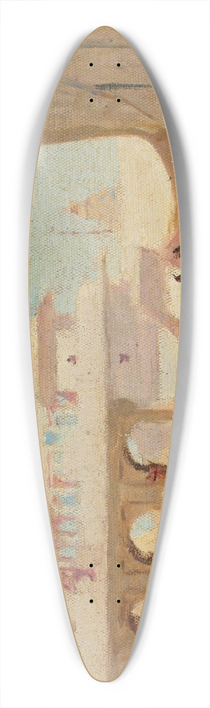 Jan Cigliski - Courtyard of maharajahs palace. From the journey to India 39.3 inch art pintail longboard deck Jan Cigliski - Courtyard of maharajahs palace. From the journey to India 39.3 inch art pintail longboard deck