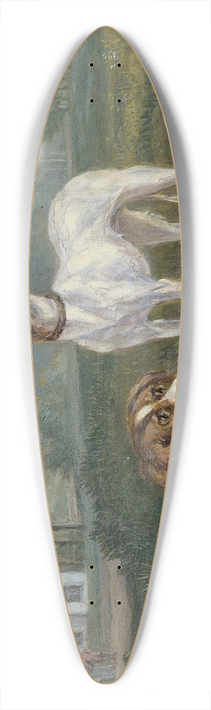 Jan Dasveldt - Two Dogs 39.3 inch art pintail longboard deck