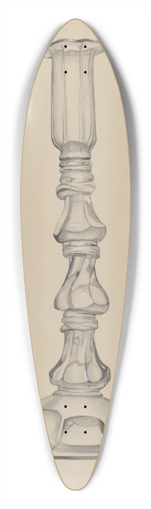 Janet Riza - Candlestick 39.3 inch art pintail longboard deck
