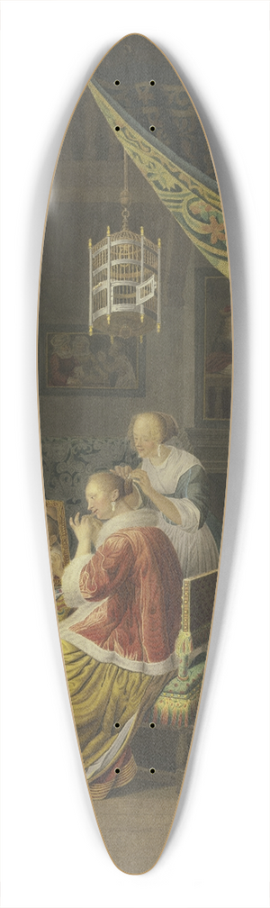 Jan Frederik Schierecke - Young Lady at Her Toilette 39.3 inch art pintail longboard deck