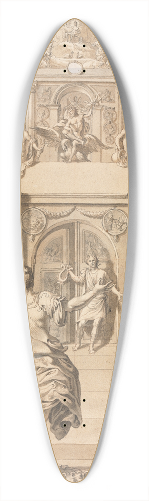 Jan Goeree - Perseus and Minerva before a Temple 39.3 inch art pintail longboard deck