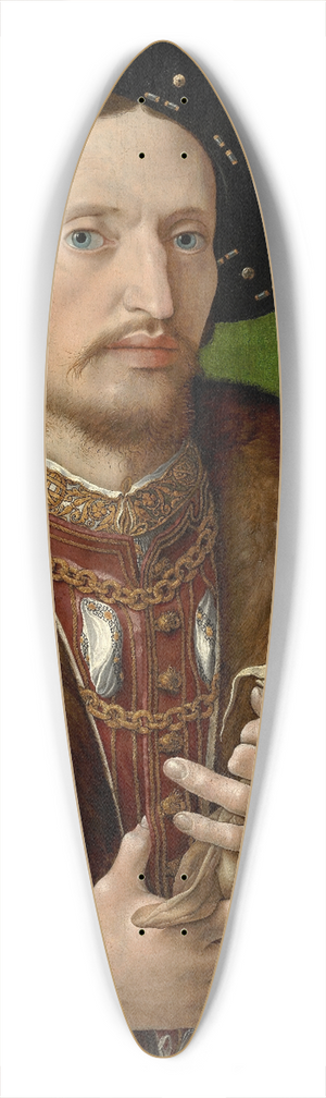 Jan Gossaert - Portrait Of A Gentleman 39.3 inch art pintail longboard deck