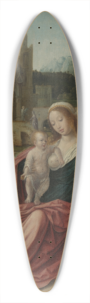 Jan Gossaert - The Holy Family 39.3 inch art pintail longboard deck