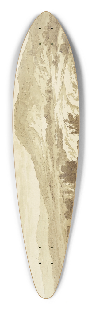 Jan Hulswit - Flu mit Herde, im Hintergrund Berge 39.3 inch art pintail longboard deck