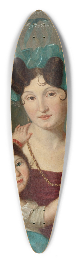 Jan Krzysztof Damel - Portrait of Maria Anna Rawicz (18071887) with her son Ja 39.3 inch art pintail longboard deck