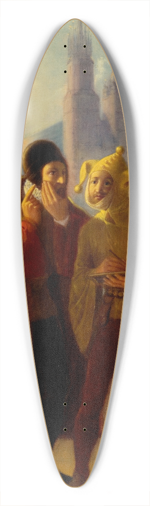 Jan Matejko - Staczyk faking a toothache 39.3 inch art pintail longboard deck