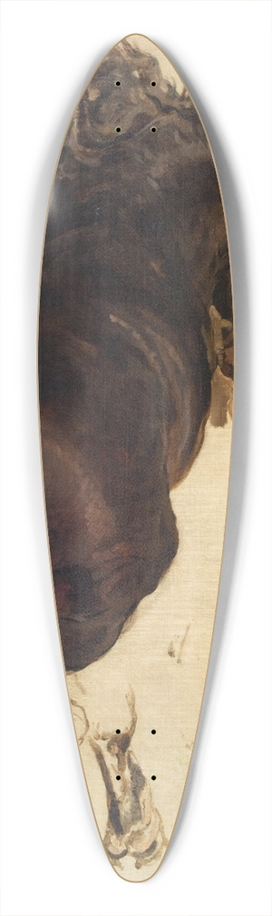 Jan Matejko - Study of a recIIning horse 39.3 inch art pintail longboard deck