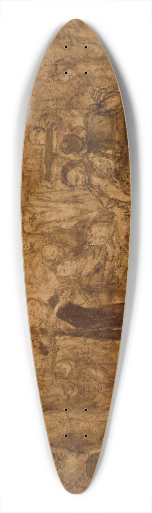 Jan Matejko - The Babin Republic, sketch 39.3 inch art pintail longboard deck
