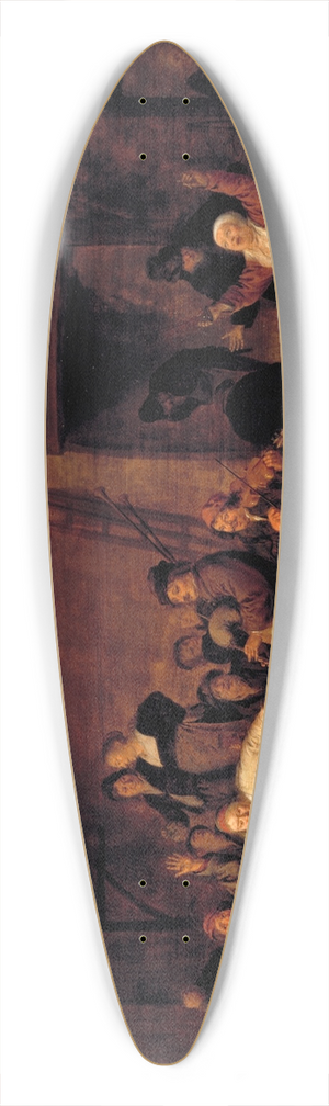 Jan Miense Molenaer - Festive Scene 39.3 inch art pintail longboard deck