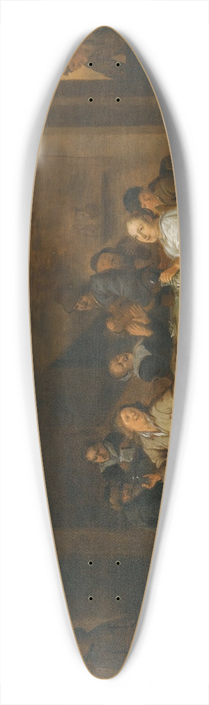 Jan Miense Molenaer - Merry Company In An Inn 39.3 inch art pintail longboard deck