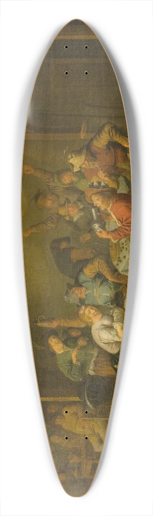 Jan Miense Molenaer - The Bean King is Drinking 39.3 inch art pintail longboard deck