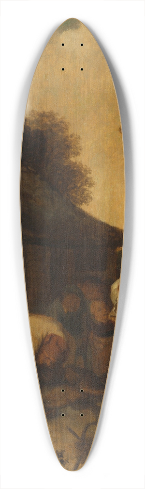 Jan Miense Molenaer - The pig slaughter 39.3 inch art pintail longboard deck