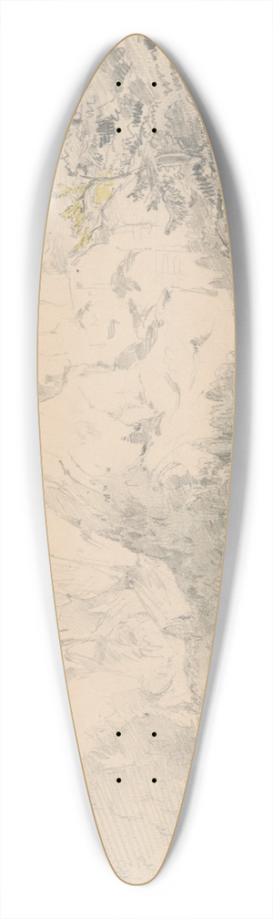 Jan Nowopack - Lake Laudach II. 39.3 inch art pintail longboard deck