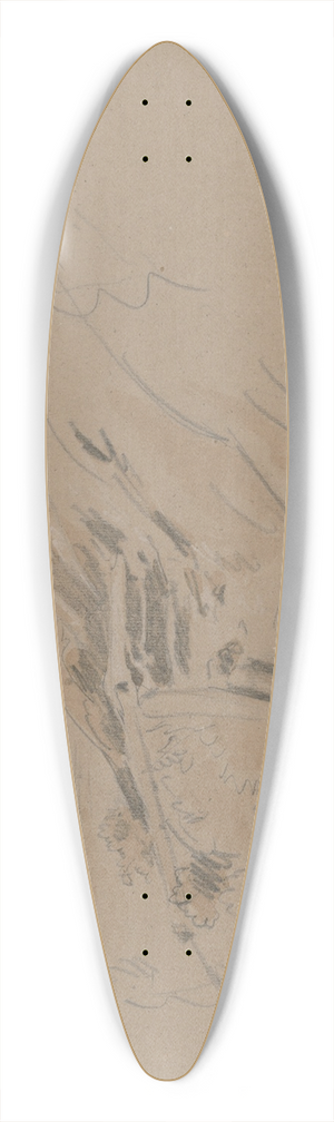 Jan Nowopack - Mountain Motif 39.3 inch art pintail longboard deck