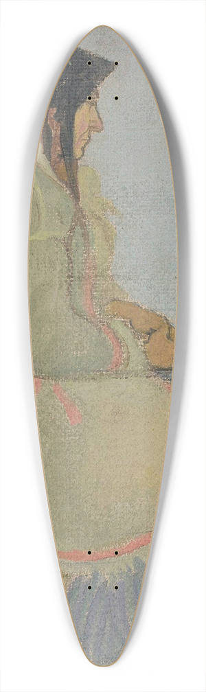 Jan Rembowski - Portrait of an old village woman 39.3 inch art pintail longboard deck