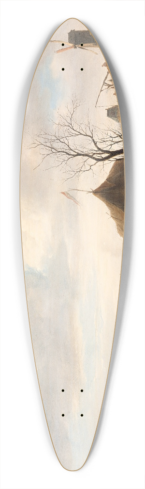 Jan Steen - Winter scene 39.3 inch art pintail longboard deck