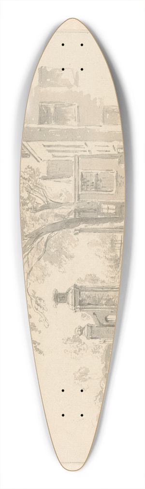 Jan Striening - Tol aan de Leidse vaart te Haarlem 39.3 inch art pintail longboard deck