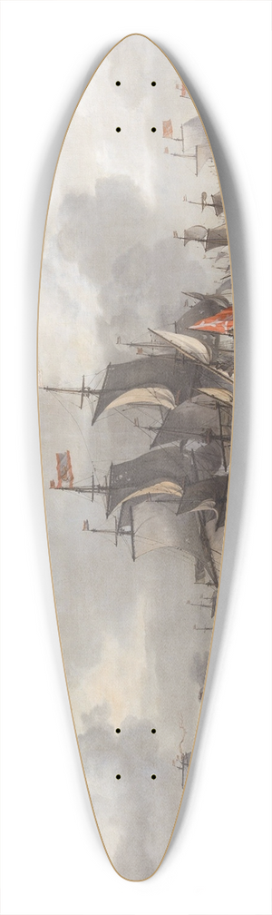 Jan Theunisz. Blanckerhoff - The Battle of the Zuider Zee, 1573 39.3 inch art pintail longboard deck
