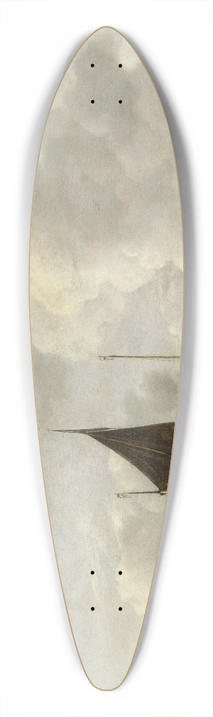 Jan van de Cappelle - Harbour Scene with Reflecting Water 39.3 inch art pintail longboard deck