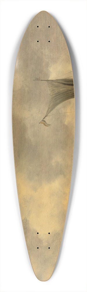 Jan van Goyen - A river estuary with shipping and fishermen on the shore 39.3 inch art pintail longboard deck