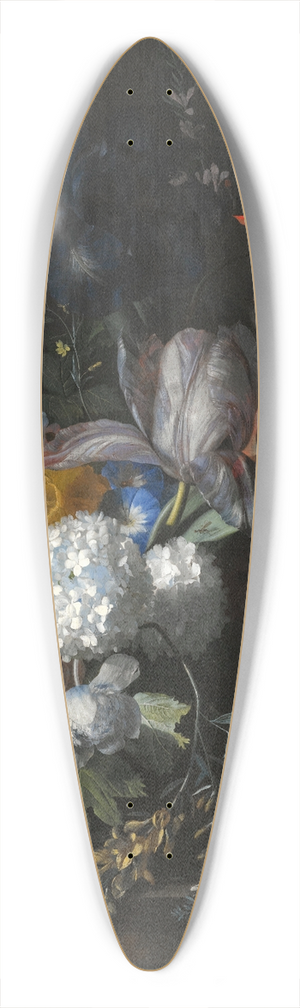 Jan van Huysum - A Still Life With Hydrangea, Convolvulus, Polyanthus, Peonies, Auricula, Carnation, Tulips, Snowballs And Other Flowers In A Glass Vase 39.3 inch art pintail longboard deck