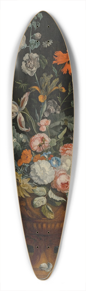 Jan van Huysum - Still Life Of Flowers In A Terracotta Vase Before A Stone Niche 39.3 inch art pintail longboard deck