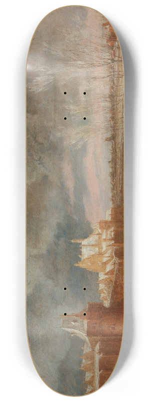Adriaen Jansz. van Nuys - Winter landscape near Rotterdam with the Hofpoort and the old Delftsche Poort 8.25 inch art skate deck Adriaen Jansz. van Nuys - Winter landscape near Rotterdam with the Hofpoort and the old Delftsche Poort 8.25 inch art skate deck