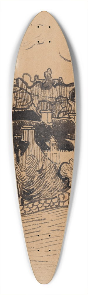 Jan Verkade - Les Maisons  Saint-Nolff 39.3 inch art pintail longboard deck