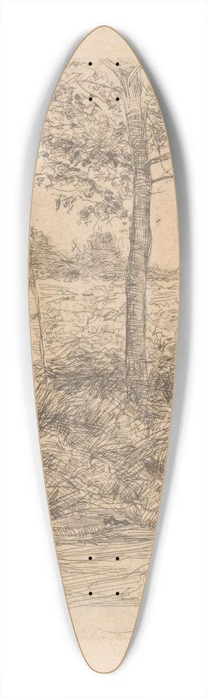 Jan Veth - Landweg met bomen, Bussum 39.3 inch art pintail longboard deck