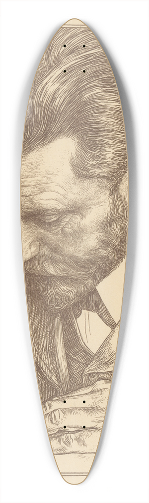 Jan Veth - Portret van August Bebel 39.3 inch art pintail longboard deck