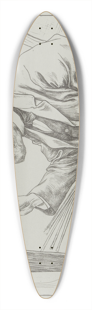 Jan Veth - Portret van Jozef Israls 39.3 inch art pintail longboard deck