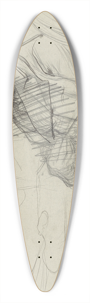 Jan Veth - Schetsblad met twee studies van Jozef Israls aan het werk 39.3 inch art pintail longboard deck