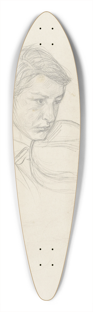 Jan Veth - Schets van een vioolspelende jongen 39.3 inch art pintail longboard deck Jan Veth - Schets van een vioolspelende jongen 39.3 inch art pintail longboard deck