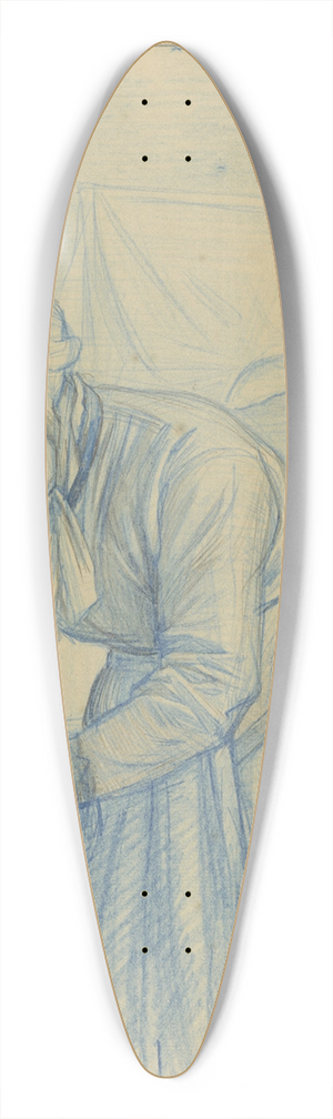Jan Veth - Strijkende vrouw 39.3 inch art pintail longboard deck