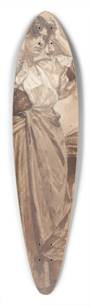 Jan Veth - Toiletmakende jonge vrouw 39.3 inch art pintail longboard deck