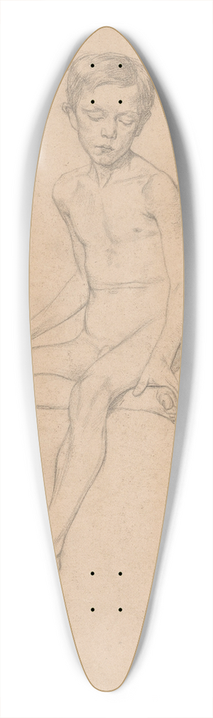 Jan Veth - Zittende naakte jongen 39.3 inch art pintail longboard deck