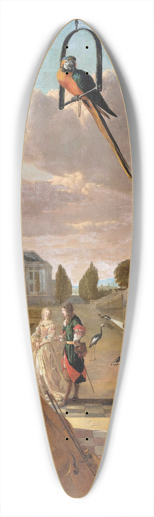 Jan Weenix - Park with Country House 39.3 inch art pintail longboard deck